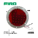 #46BB LUZ PLANA 4" 30 LED ROJO REDONDO 12V  PCB BICEL TRASP