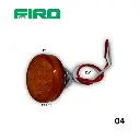 LUZ PLANA 1" 12V 12 LED AMBAR REDONDO 2 CABLES                    