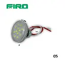 LUZ PLANA 1" 12V 12 LED BLANCO REDONDO 2 CABLES                                                                                                                                                                                                           