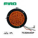 PLAFON EMBUTIDO 4" AMBAR 12V 24 LED C/BISEL REDONDO=4444A 