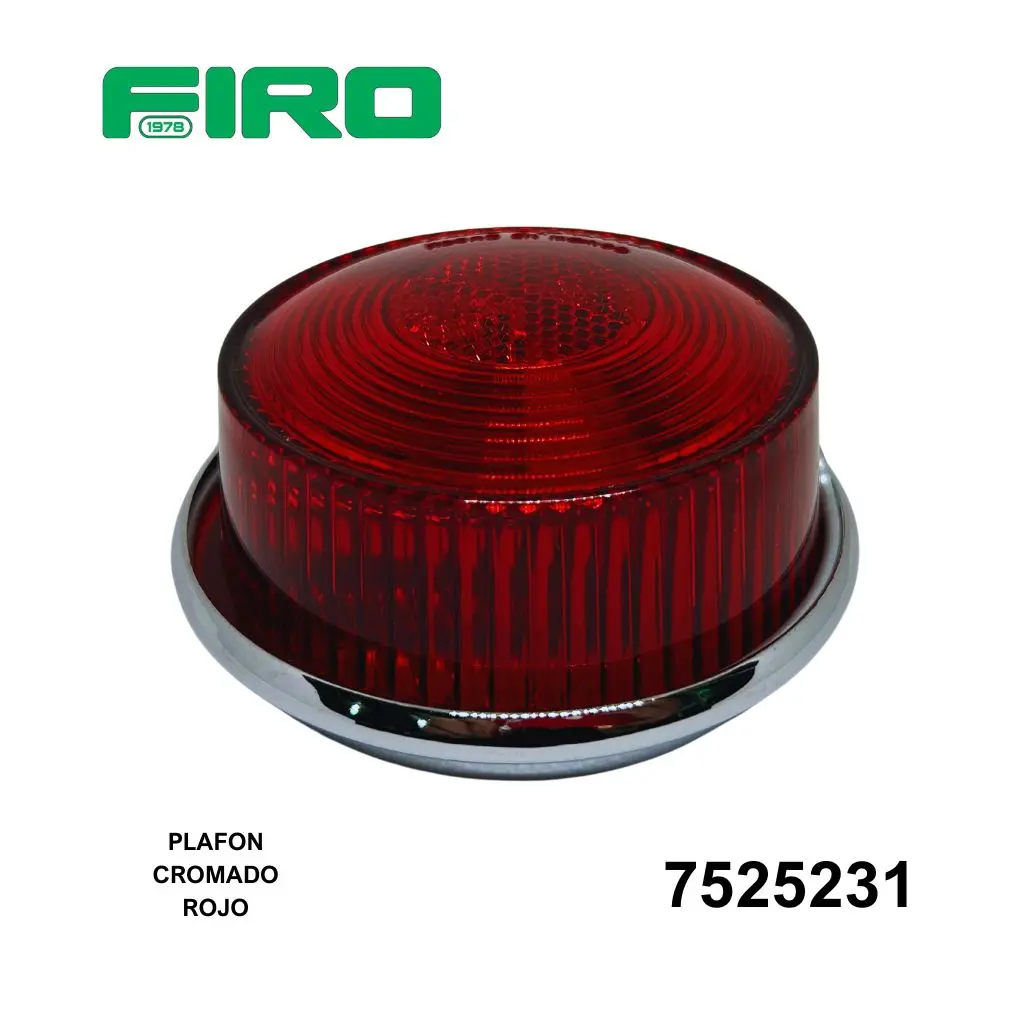 PLAFON ARO CHICO CROMADO  ROJO                                    