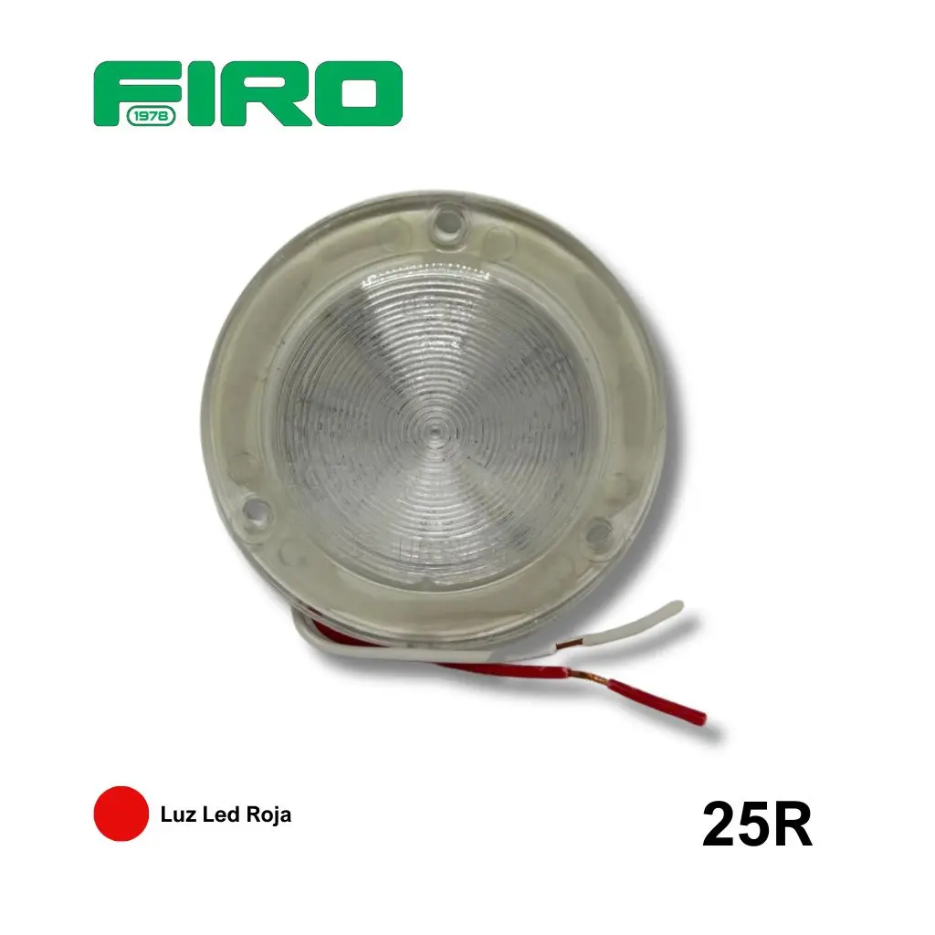 LUZ PLANA 2.5" MICA BLANCA 12 LED ROJOS REDONDO                   
