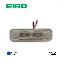 #15Z LUZ PLANA 1"X4" 3 LED AZULES MICA BLANCA =418 Y 418X******        