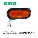 PLAFON EMBUTIDO OVALADO 6" 12V AMBAR CON ARILLO NEGRO             