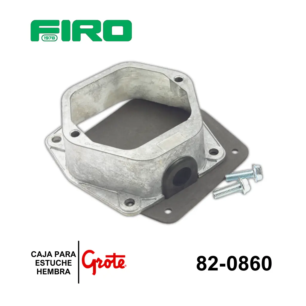 CAJA PARA ENCHUFE HEMBRA 7L C/BRAKET PROFUNDIDAD 1 GROTE 82-0860