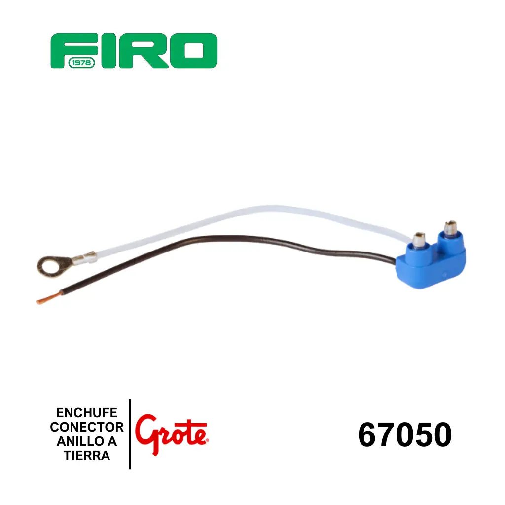 ENCHUFE CONECTOR ARNES PLAFON 2 1/2 Y2 PULGADAS 2 CABLES 1 TIERRA