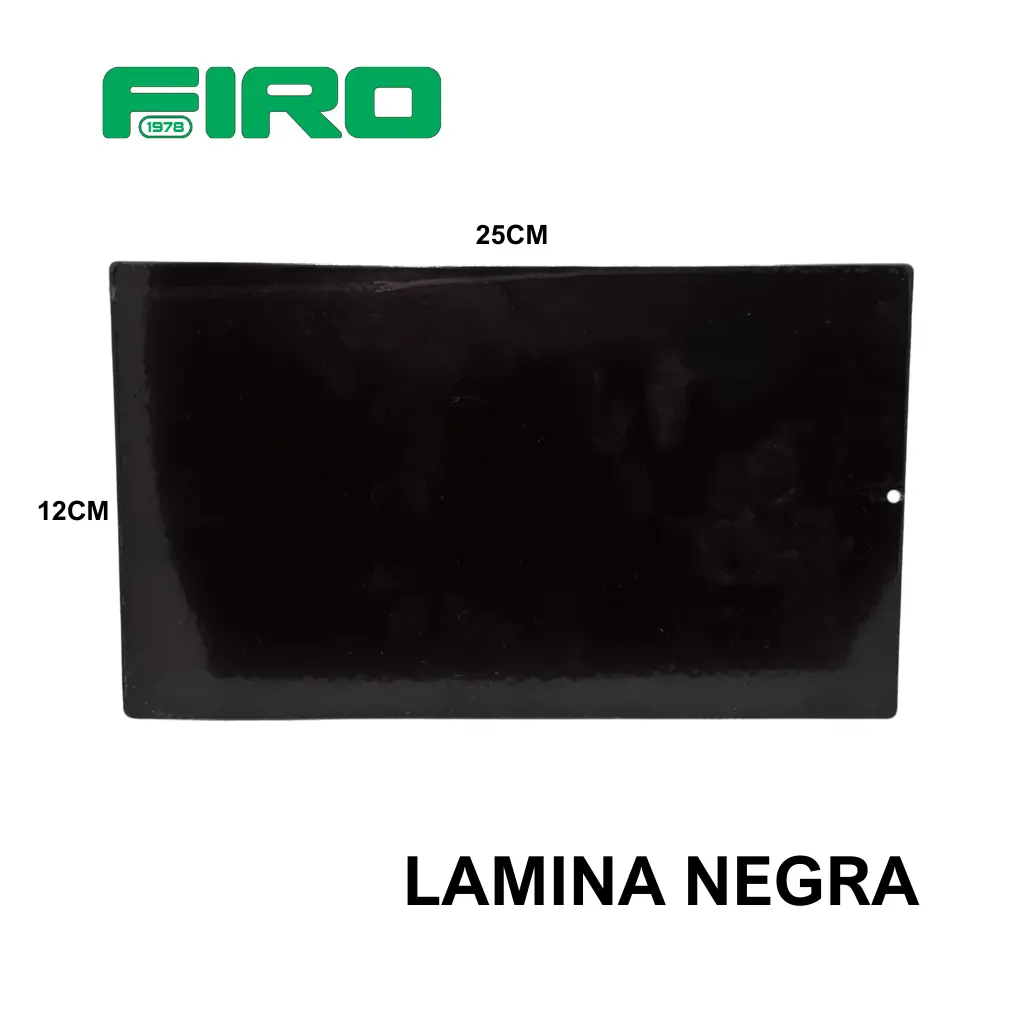 LAMINA NEGRA RECTANGULAR 25X12