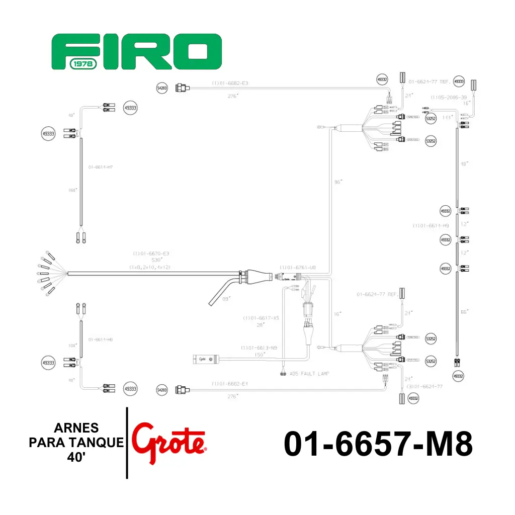 ARNES PARA TANQUE 40' GROTE 01-6657-M8