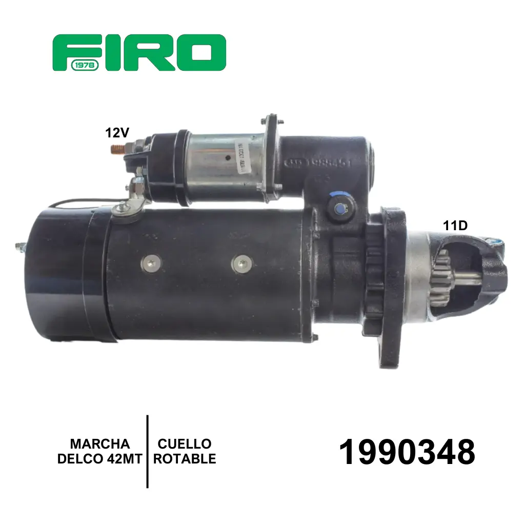 MARCHA DELCO 42MT 12V 11D ROTABLE DELCO ORIGINAL