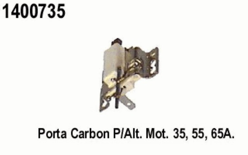 [1400735] PORTA CARBON ALTERNADOR MOTOROLA 1 TERMINAL 35/55/65A