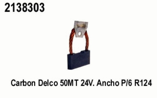 [2138303] CARBON DELCO 50MT 24V-32V ANCHO 38MM ALTO 8MM P/6     R124
