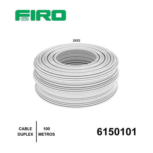 [6150101] CABLE DUPLEX 2X22 PARA BOCINAS POR (100) MTS =6150 101V=A