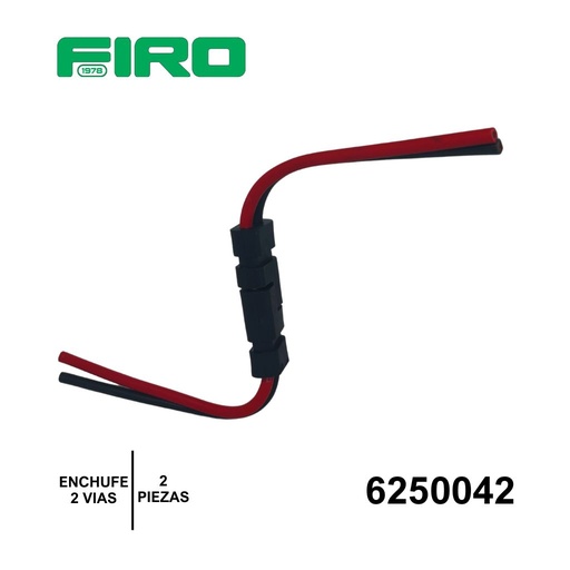 [6250042] ENCHUFE O CONECTOR 2 LINEAS (JGO.) LUZ UNIV. TERMINALES REDONDAS**