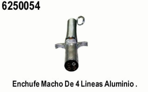 [6250054] ENCHUFE O CONECTOR 4 LINEAS MACHO ALUMINIO