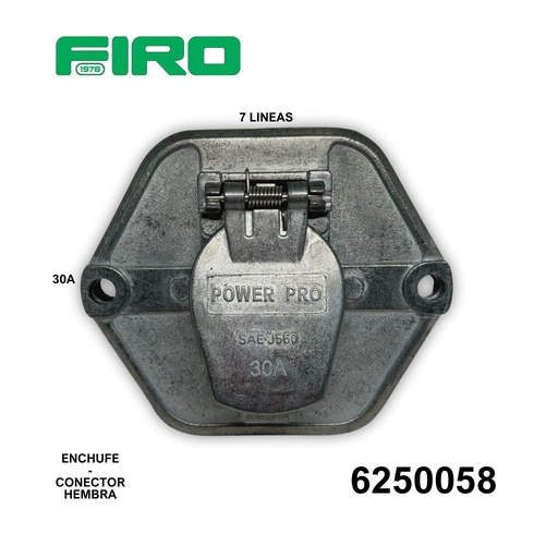 [6250058] ENCHUFE O CONECTOR 7 LINEAS HEMBRA BRAKET 82-0856G