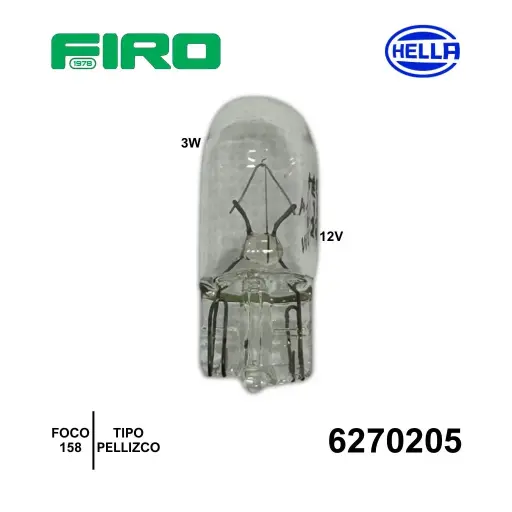 [6270205] FOCO 158 PELLIZCO 12V 3W HELLA=6270205ARE=6270205=6270205PHI