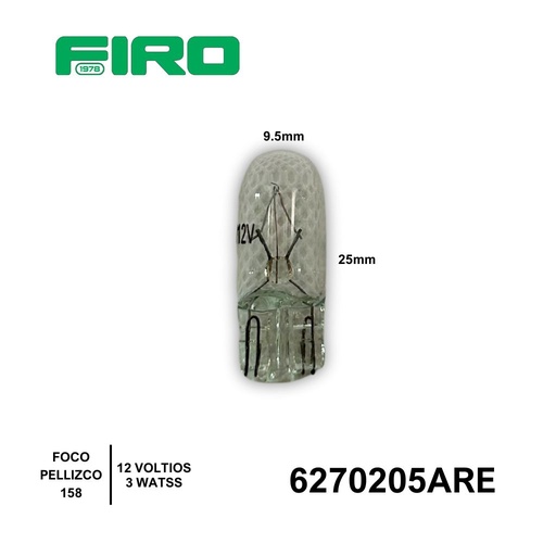 [6270205ARE] FOCO 158 PELLIZCO 12V 3W AREMI =6270205 =6270205N=