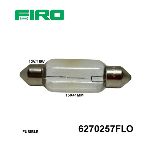 [6270257FLO] FOCO LUZ INT. T/FUSIBLE 15X41MM 12V    .15W  =6270240