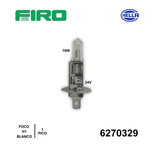 [6270329] FOCO H1 1 PICO 24V 70W BLANCO HELLA