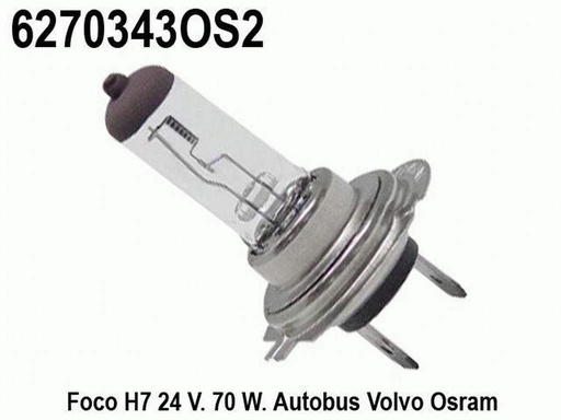 [6270343OS2] FOCO H7 24V 70W VOLVO AUTOBUS OSRAM ORIG