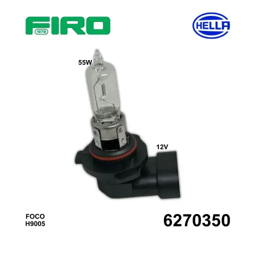 [6270350] FOCO H9005 ESCUADRA 12V 55W ESCUADRA  HELLA=6270350PHI=350N