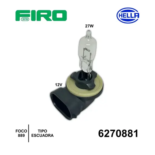 [6270881] FOCO 889 12V 27W ESCUADRA HELLA =6270881N=6270881IMP