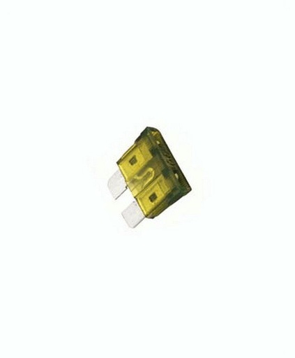 [6290020K] FUSIBLE CLAVIJA 20A. CAJA 100 PZS AMARILLO