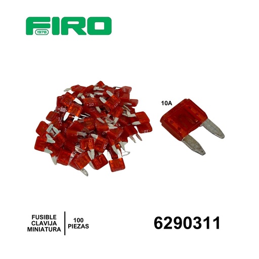 [6290311] FUSIBLE CLAVIJA MINIATURA 10A. CAJA 100P ) *****