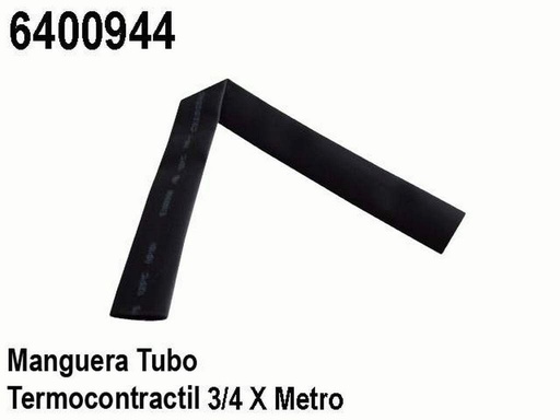 [6400944] MANGUERA TUBO TERMOCONTRACTIL 19.05MM=3/4 NEGRO 1 METRO