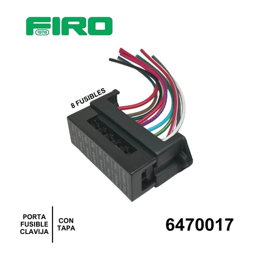 [6470017] PORTA FUSIBLE CLAVIJA 8 FUSIBLES C/TAPA