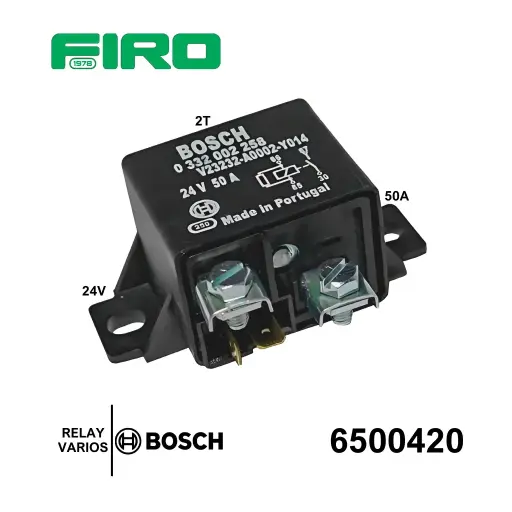 [6500420] RELAY VARIOS 24V 2T 50A BOSCH