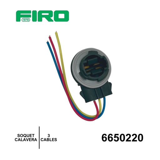 [6650220] SOQUET CALAVERA FOCO 3157 GM28  CHRYSLER 3 CABLES
