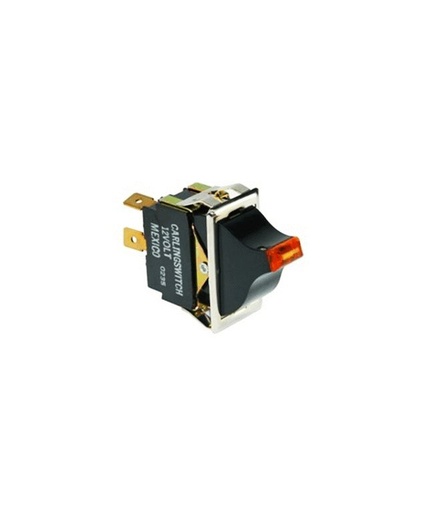 [6700010AC] SWITCH INTERRUPTOR 1 PASO 3 TER. TECLA ILUMINADO  LUZ AMBAR CROM.