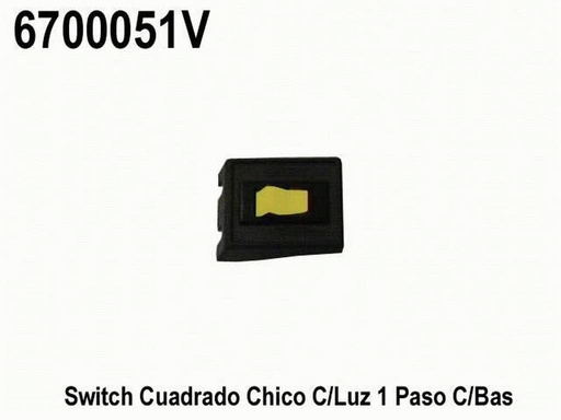 [6700051V] SWITCH INTERRUPTOR 1 PASO 2 TER. TECLA CHICO VERDE Y BASE