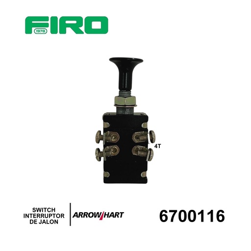 [6700116] SWITCH INTERRUPTOR 2 PASOS 4 TER.  TIRON UNIVERSAL =6700114A