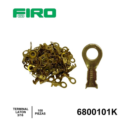 [6800101K] TERMINAL LATON 3/16 OJO     100 PZAS   .******