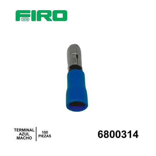 [6800314] TERMINAL AZUL MACHO REDONDA BOLSA 100 PZS