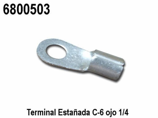 [6800503] TERMINAL ESTAÐADA C-6 AWG DE OJO 1/4"