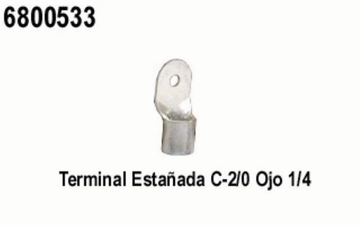 [6800533] TERMINAL ESTAÑADA C-2/0 OJO 1/4