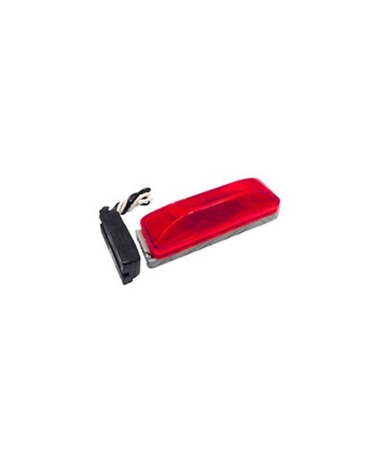 [7507342KIT] PLAFON SELLADO 1" X 4" 12V 10W ROJO C/BASE Y CONECTOR 2T KW