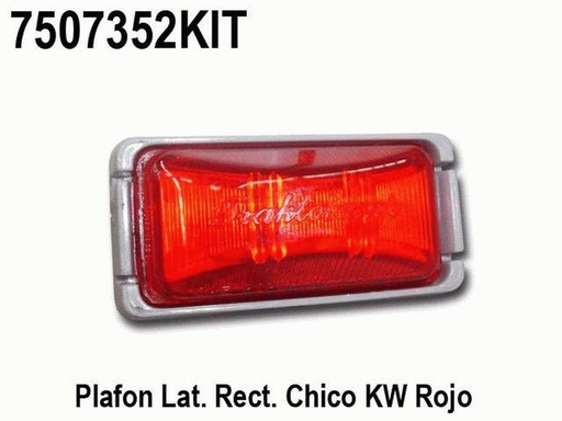 [7507352KIT] PLAFON LAT. RECT.  CON BASE CHICO KW ROJO=7530352