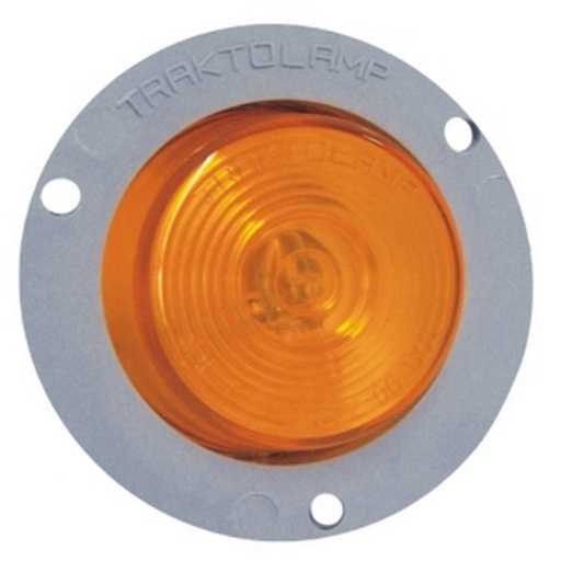 [7507461CCA] PLAFON REDONDO 2" AMBAR 12V. EMBUTIDO MINI CON CANDADO
