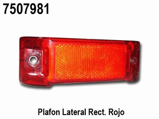 [7507981] PLAFON LATERAL 5X2" 12V 10W ROJO C/REFLEJANTE