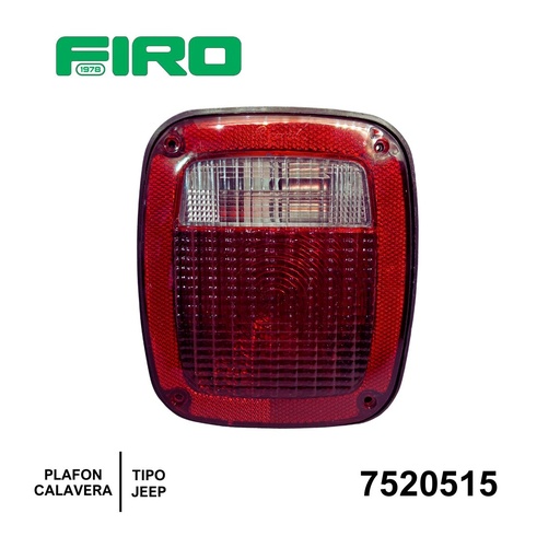 [7520515] PLAFON CALAVERA JEEP EN ABS CUADRADO FOCO 10 34