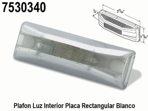 [7530340] PLAFON LUZ PLACA RECT. BLANCO          .