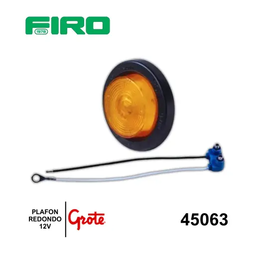 [45063] PLAFON REDONDO 2 AMBAR 12V. GROTE=7507461A
