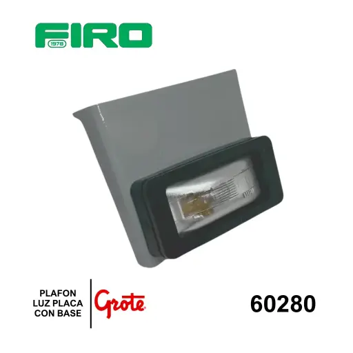 [60280] PLAFON LUZ PLACA 12V RECTANGULAR C/BASE=901F (SPV) SOBRE PED