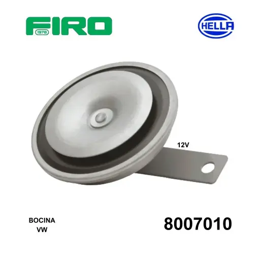 [8007010] BOCINA VW 12V. HELLA  ORIGINAL=8007010BOS=8007011