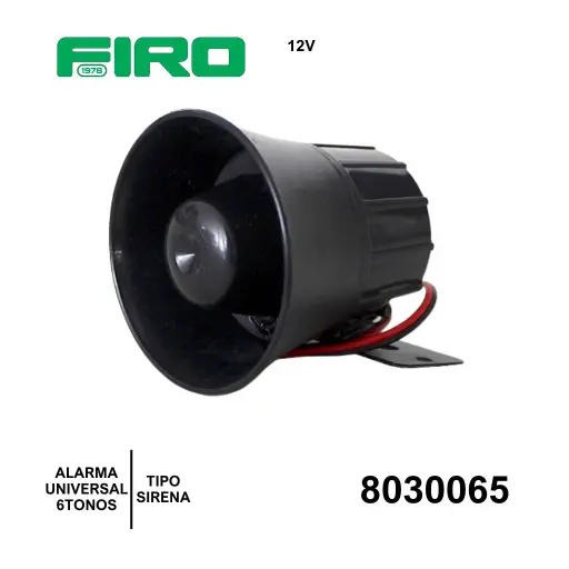 [8030065] ALARMA 6 TONOS 12V TIPO SIRENA UNIVERSAL = 8030065IMP