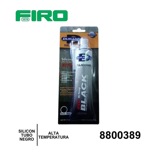 [8800389] SILICON TUBO NEGRO ALTA TEMPERATURA 334 CENTIGRADOS